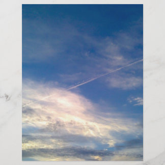 Blue Sky and Clouds Style Scrapbook Paper