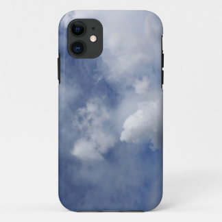 blue sky and cotton white clouds iPhone 11 case