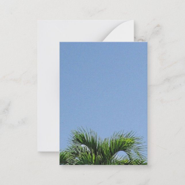 Blue Sky And Palms Custom Blank Nature Template (Front)