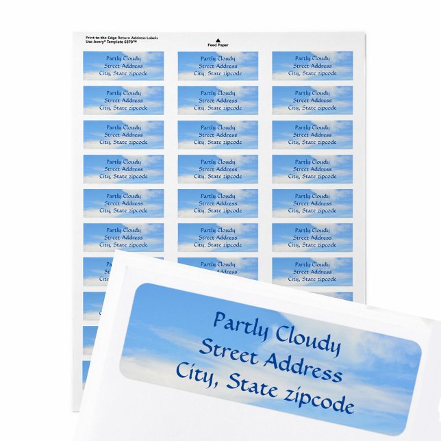 Blue Sky and White Cloud Return Address (Creator Uploaded)