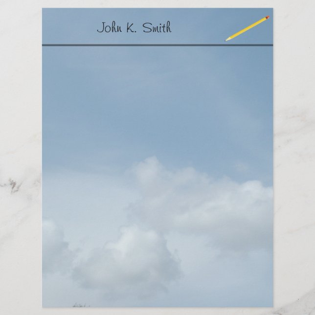 Blue sky and white clouds. (Front)