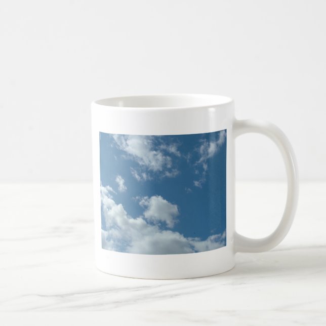 blue sky and white clouds coffee mug (Right)