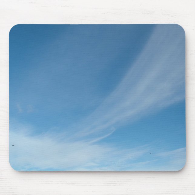 Blue sky and white clouds mouse pad (Front)