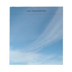 Blue sky and white clouds notepad