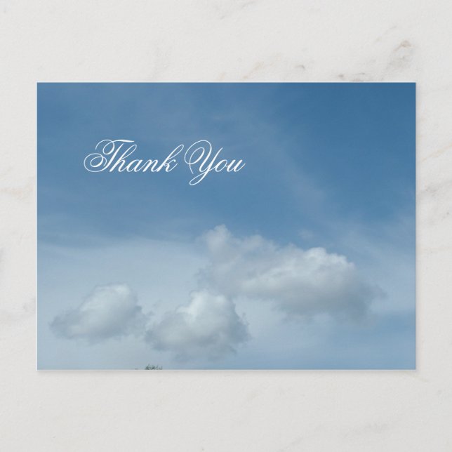 Blue sky and white clouds postcard. postcard (Front)