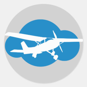Blue Sky Aviation Classic Round Sticker