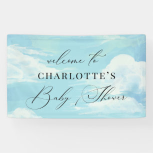 Blue Sky Baby Shower Welcome Banner