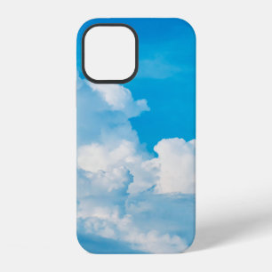 Blue sky background clouds white iPhone 12 case