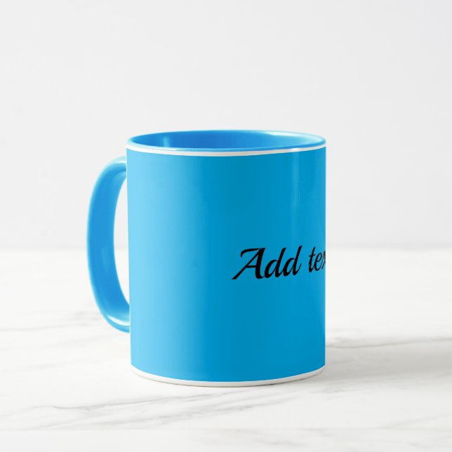 Blue, Sky Blue colour TEMPLATE, personalize, Mug (Front Left)
