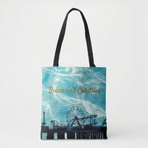 Blue sky Boardwalk Tote Bag