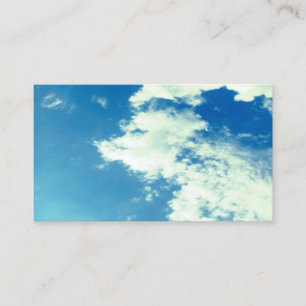 blue sky business card template photo art