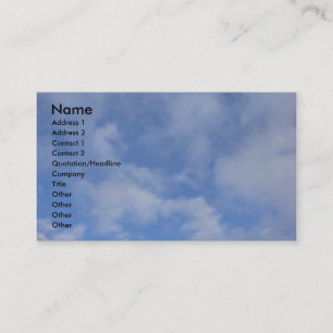 Blue Sky Clouds Business Card