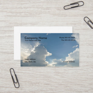 Blue Sky Clouds Business Card