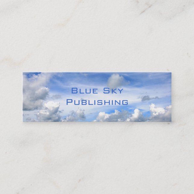 Blue Sky Clouds - Carte de visite de profil (Devant)