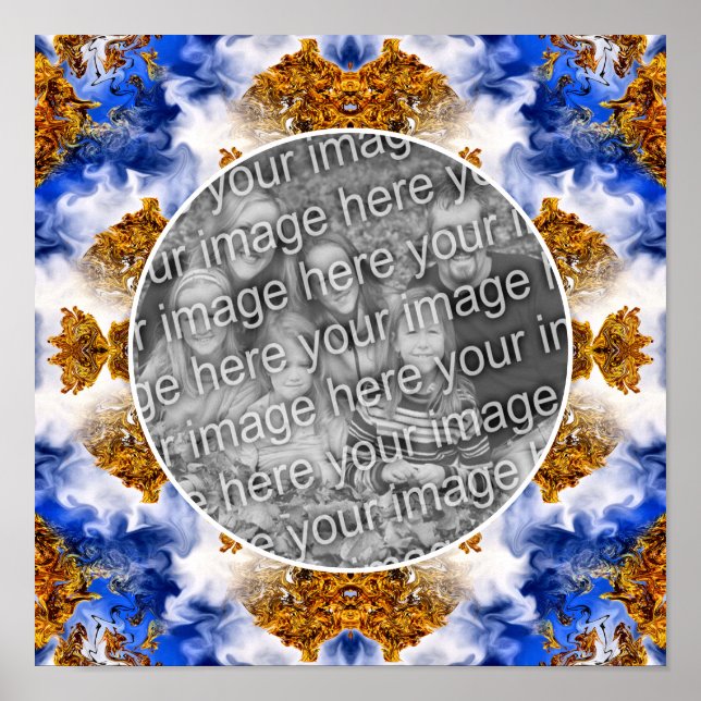 Blue Sky Clouds Create Your Own Photo      Poster (Front)