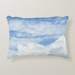 BLUE SKY CLOUDS PHOTO ACCENT PILLOW