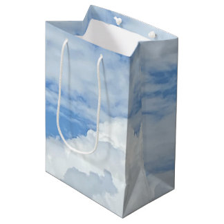BLUE SKY CLOUDS PHOTO MEDIUM GIFT BAG