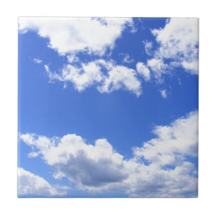Blue sky clouds tile
