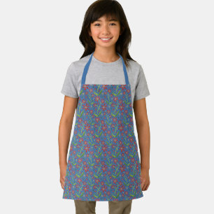 Blue Sky Dancing Watercolor Daisies Kids Apron