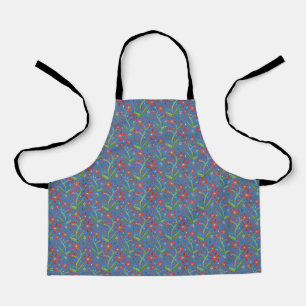 Blue Sky   Dancing Watercolor Daisies Kids Apron