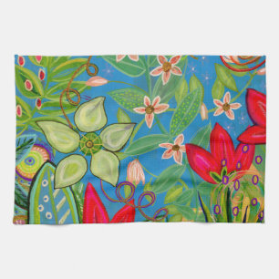 Blue sky day tea towel