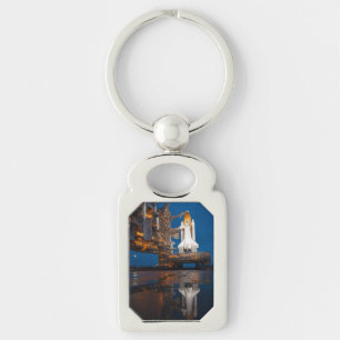 Blue Sky for Space Shuttle Atlantis Launch Keychain