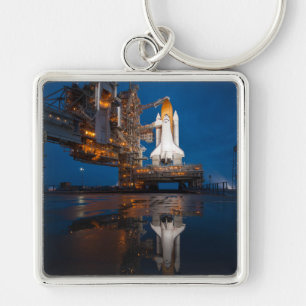 Blue Sky for Space Shuttle Atlantis Launch Keychain