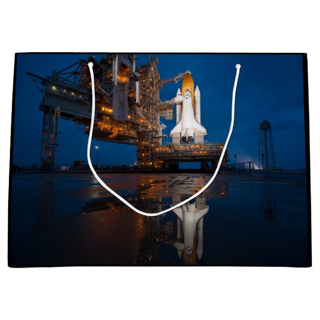 Blue Sky for Space Shuttle Atlantis Launch Large Gift Bag (Front)