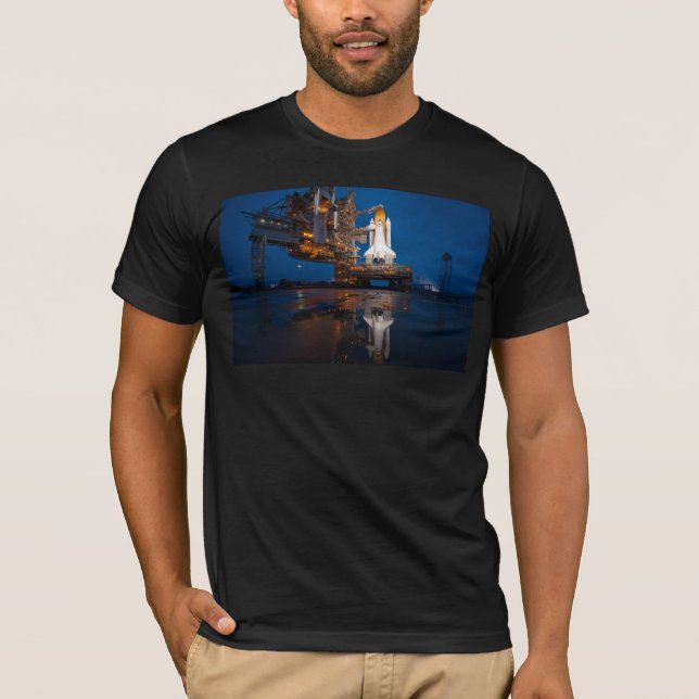 Blue Sky for Space Shuttle Atlantis Launch T-Shirt (Front)