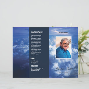 Blue Sky Funeral Program Template