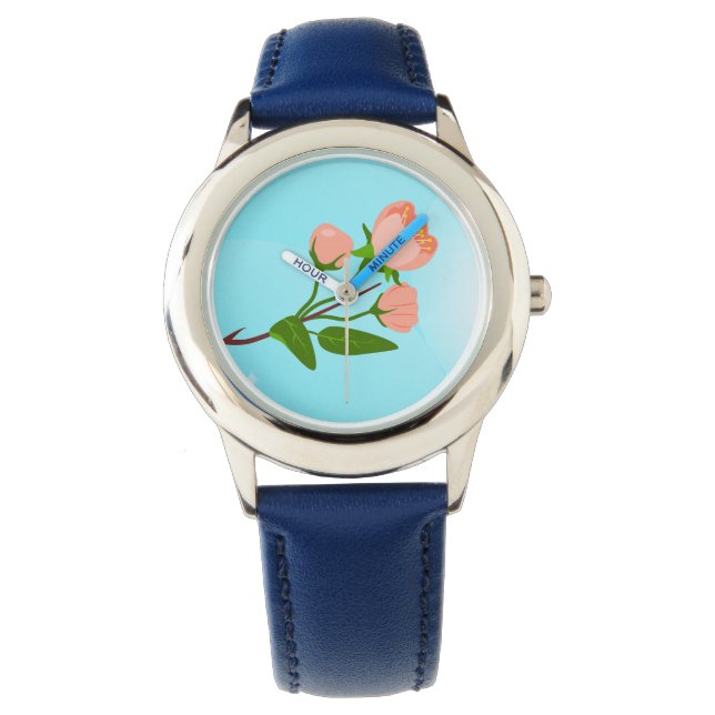 Blue sky gradient with blooming spring branch  watch (Front)