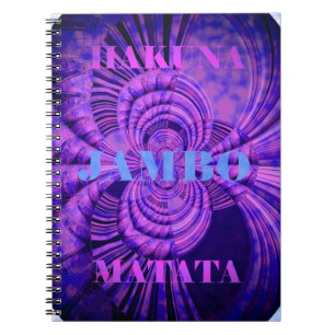 Blue Sky Hakuna Matata Kenya Giraffe Woven Art C Notebook