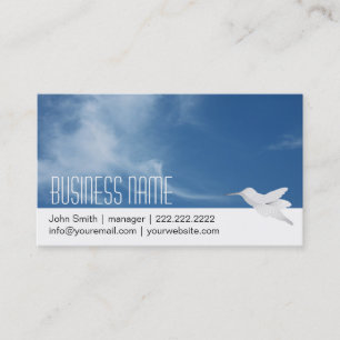 Blue Sky & Hummingbird Business Card