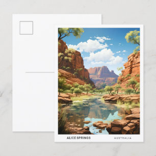 Blue Sky in Alice Springs Australia Travel  Postcard