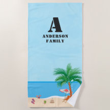 Blue Sky, Initials, Name and Beach Life