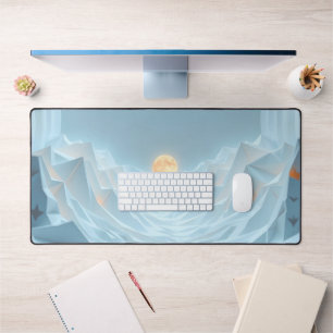 Blue Sky Lunar Desk Mat – Dreamy Minimalist Office
