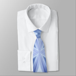 Blue Sky Milky White Clouds Abstract Pattern Tie