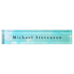Blue Sky Modern Design Unique Personal Nameplate