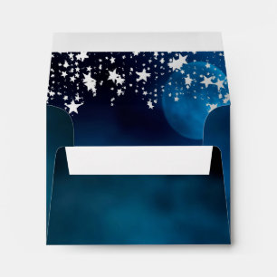 Blue sky moon stars envelope