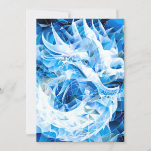 Blue Sky Mosaic Dragon  Holiday Card