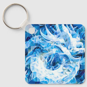 Blue Sky Mosaic Dragon Keychain
