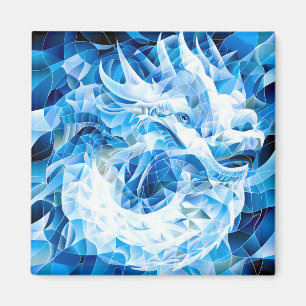 Blue Sky Mosaic Dragon Magnet