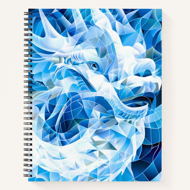 Blue Sky Mosaic Dragon  Notebook (Front)