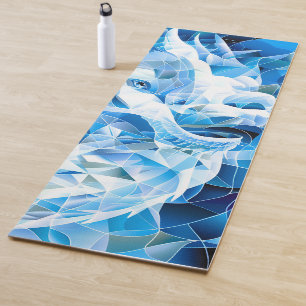 Blue Sky Mosaic Dragon Yoga Mat