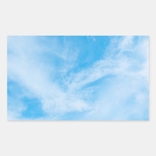 Blue Sky Nature White Clouds Blank Template Sticker