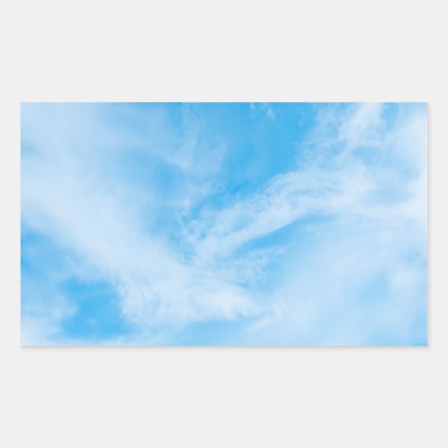 Blue Sky Nature White Clouds Blank Template Sticker (Front)