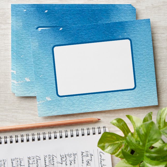 Blue Sky Ocean Waves  Envelope (Stacked)