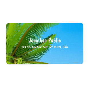 Blue Sky Palms Élégante écriture Modèle moderne