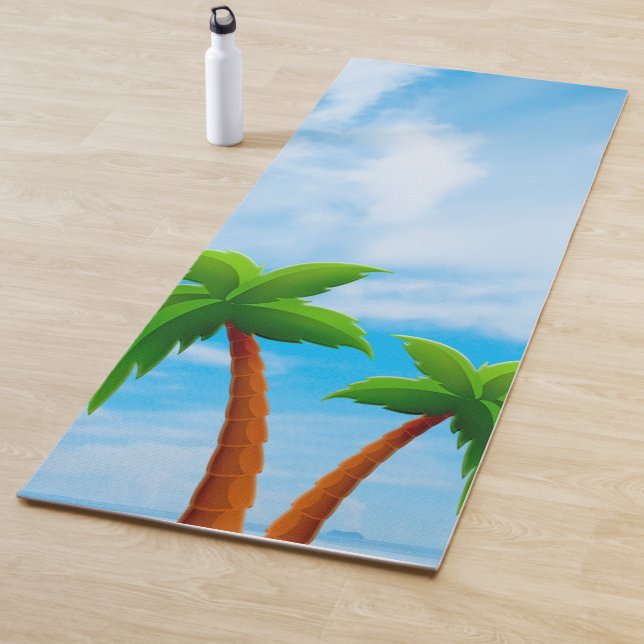 Blue Sky Palms Fitness Elegant Template Yoga Mat (In Situ)