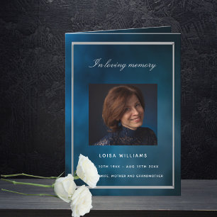Blue sky photo funeral program